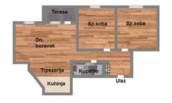 Trosoban stan, Novi Sad, Podbara, prodaja, 60m2, 156440e, id965229